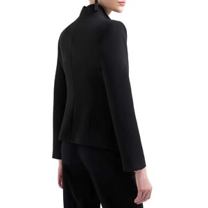 Cady crepe jacket with shaped profiles