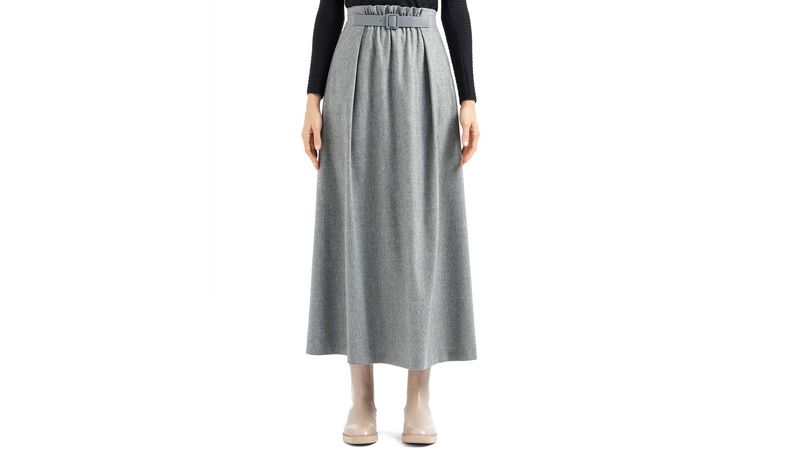 Emporio Armani Flannel Skirt with Belt on Arteni Shop
