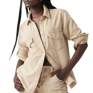 Camicia denim Iconic Western beige