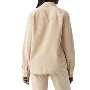 Camicia denim Iconic Western beige