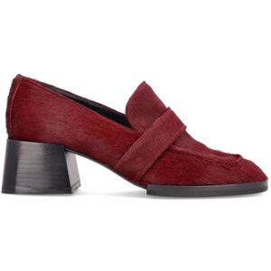 Bordeaux Solid Color Moccasin with Heel