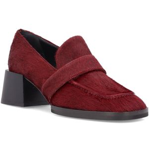 Bordeaux Solid Color Moccasin with Heel