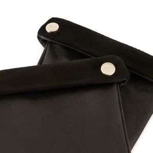 Guanti in nappa con profilo in suede