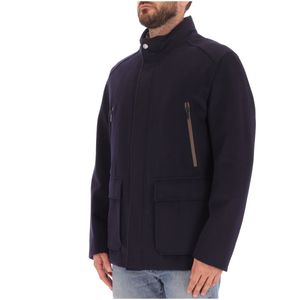 Cappotto in panno di lana con pettorina