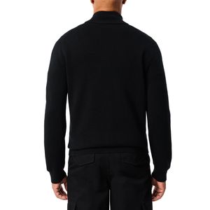 Wool cardigan with zip and crocodile