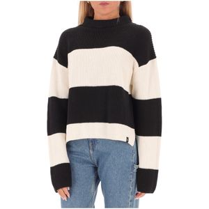 Oversized striped turtleneck