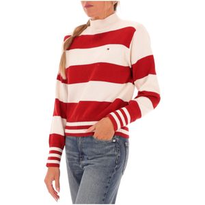 Striped sweater with stiff shoulders