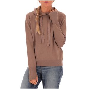 Oversized viscose knit sweatshirt