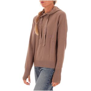 Oversized viscose knit sweatshirt