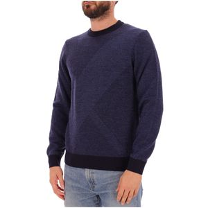 Virgin wool sweater with jacquard pattern