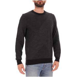 Virgin wool sweater with jacquard pattern