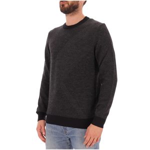 Virgin wool sweater with jacquard pattern