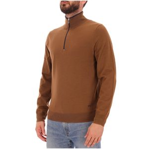 Merino Wool Turtleneck Half Zip Sweater