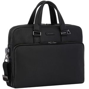 Black leather briefcase