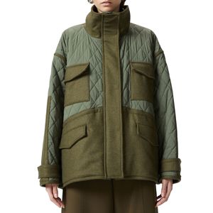 Double fabric quilted parka