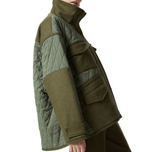 Double fabric quilted parka