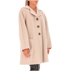 Cappotto beige in lana vergine
