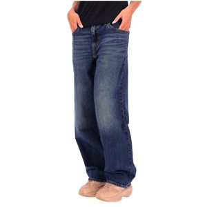 Jeans Baggy Dad blu effetto washed