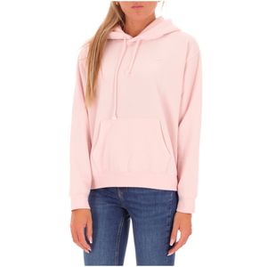 Felpa rosa invernale con cappuccio