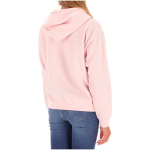 Felpa rosa invernale con cappuccio