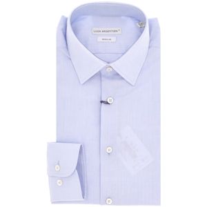 Regular cotton shirt with button closure