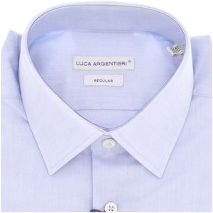 Regular cotton shirt with button closure