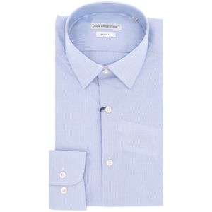 Regular cotton shirt with button closure