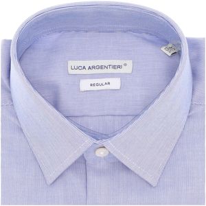 Regular cotton shirt with button closure