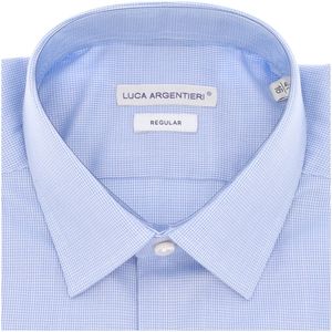 Regular cotton shirt with button closure