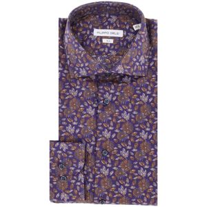 Slim shirt with all-over pattern