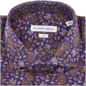 Slim shirt with all-over pattern