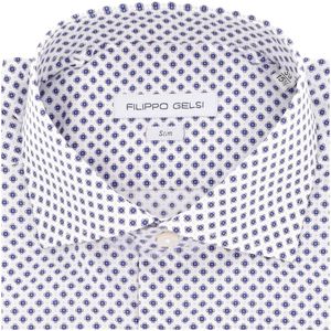 Slim shirt with all-over pattern
