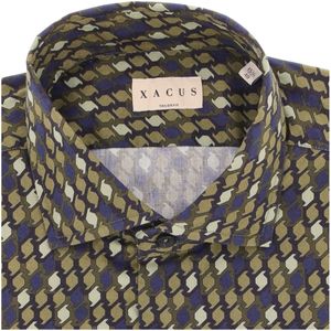 Tailor fit shirt with geometric print