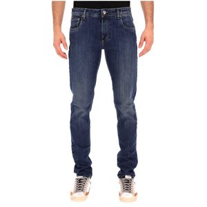 Jeans Best Five blu in cotone e passanti in vita