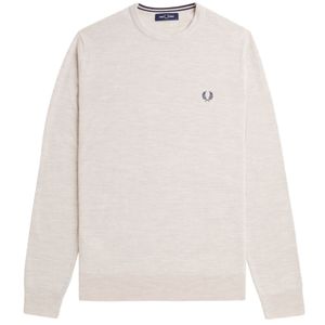Wool and cotton blend crewneck sweater
