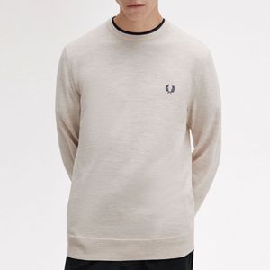 Wool and cotton blend crewneck sweater