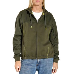 Felpa zip up con profili a contrasto