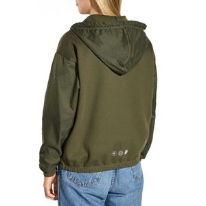 Felpa zip up con profili a contrasto