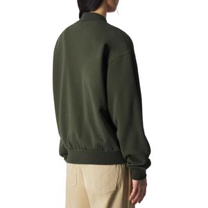 Felpa full zip con logo C ricamato