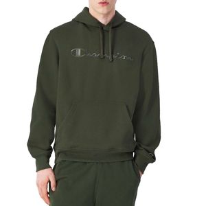 Felpa con cappuccio e logo tono su tono