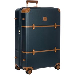 Trolley grande Bellagio blu e cuoio 53x76x29cm