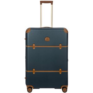 Trolley grande Bellagio blu e cuoio 53x76x29cm