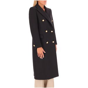 Birbo black double breasted coat
