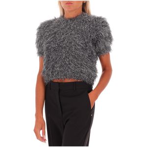 Maglia cropped in lurex Bagagli