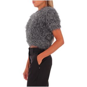 Maglia cropped in lurex Bagagli