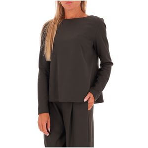 Viscose blend sweater with back knit