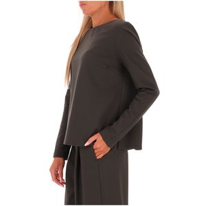 Viscose blend sweater with back knit