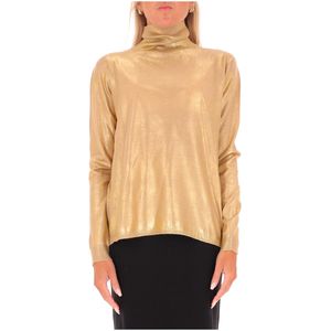 Golden wool turtleneck