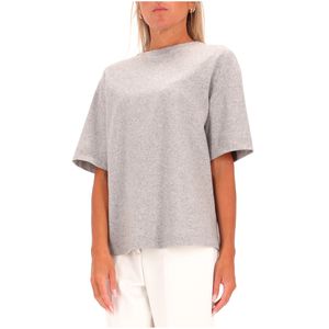 Maglia morbida grigia in misto cashmere