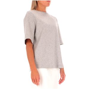 Maglia morbida grigia in misto cashmere